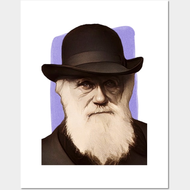 English Naturalist Charles Darwin illustration Wall Art by Litstoy 